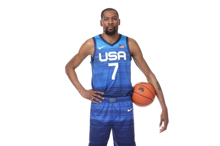 Kevin Durant wearing USA basketball jersey