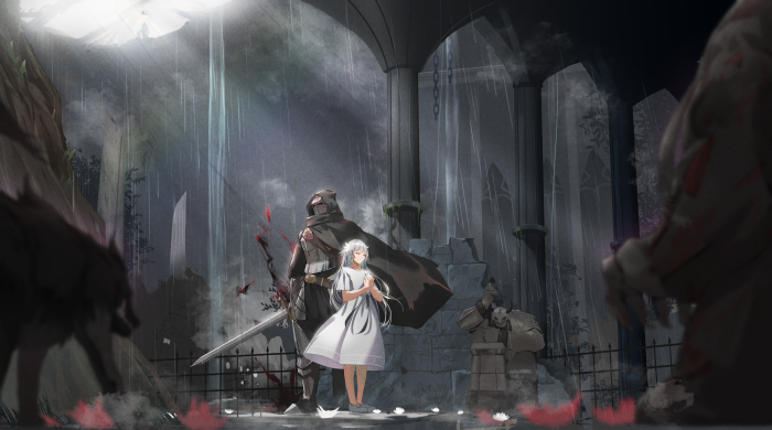 Lily and Umbral Knight from ENDER LILIES: Quietus Of The Knights