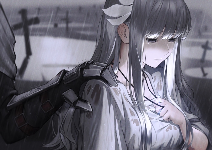 Lily from ENDER LILIES in the rain