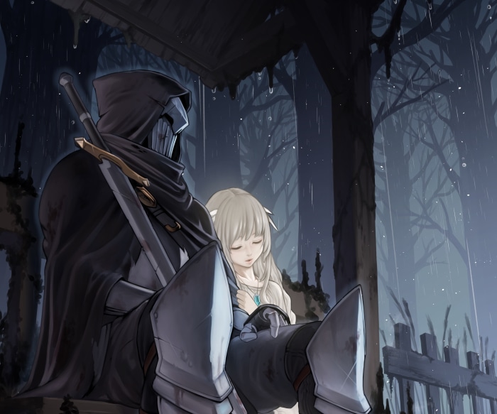 Umbral Knight and Lily from ENDER LILIES: Quietus Of The Knights