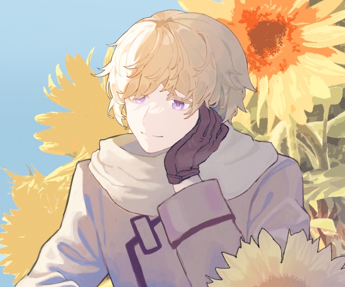 Russia from Hetalia with sunflowers