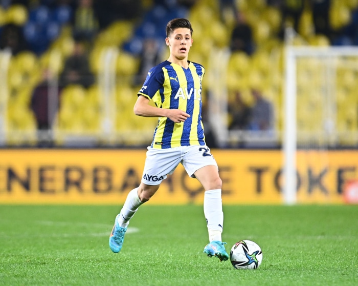 Arda Güler of Fenerbahçe S.K. on the field