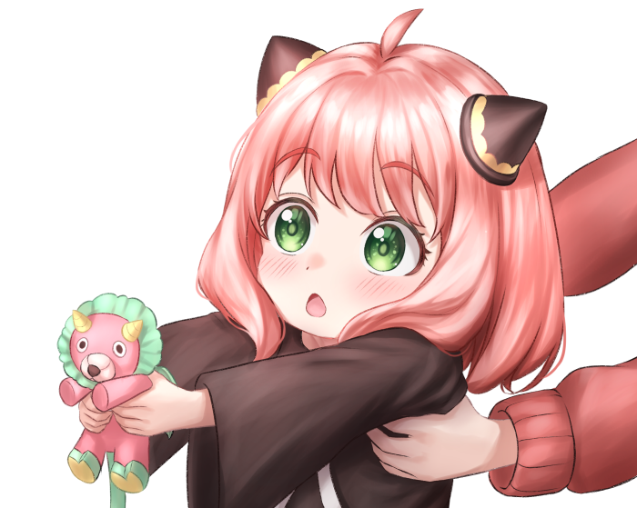 Anya Forger from Spy X Family holding a toy