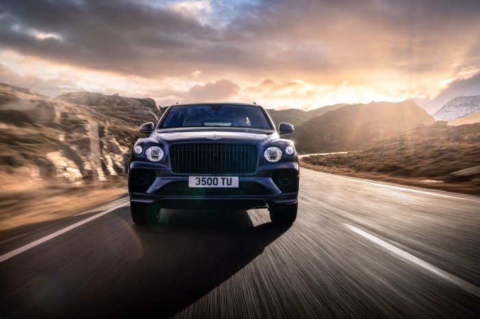 Bentley Bentayga EWB driving on a mountain road