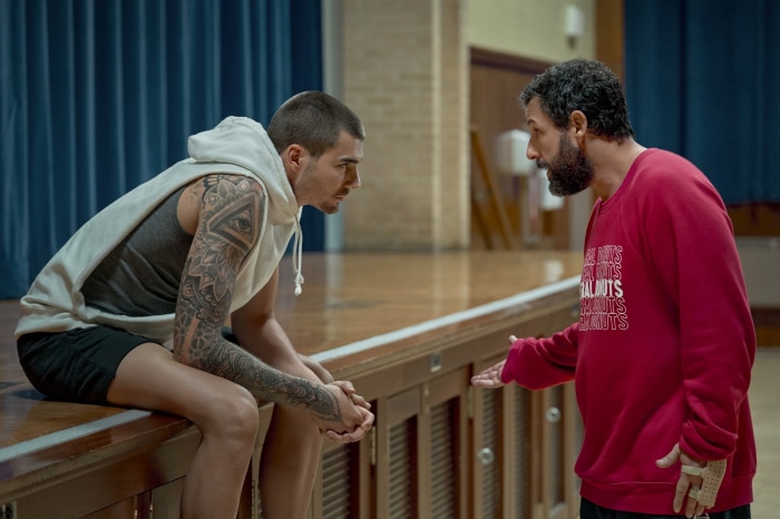 Adam Sandler and Juancho Hernangomez in Hustle