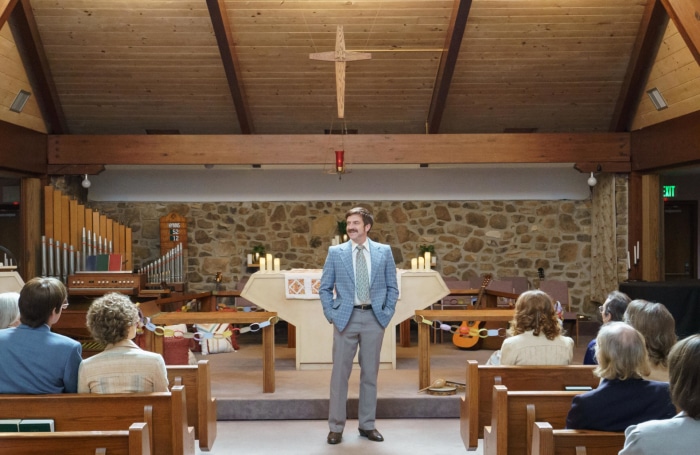 Man in suit in church