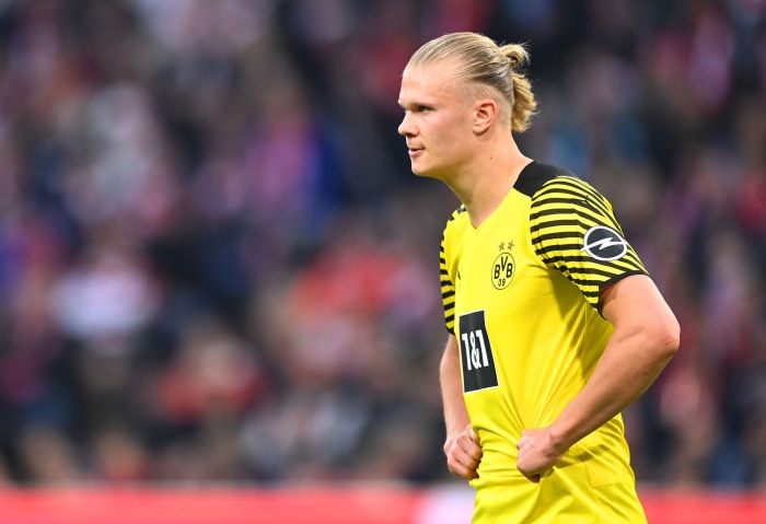 Erling Haaland in Borussia Dortmund uniform