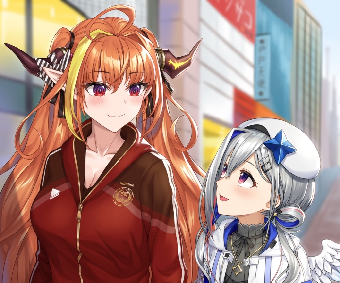 Kiryu Coco and Amane Kanata from Hololive