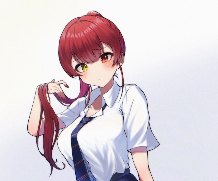 Houshou Marine from Hololive with Heterochromia