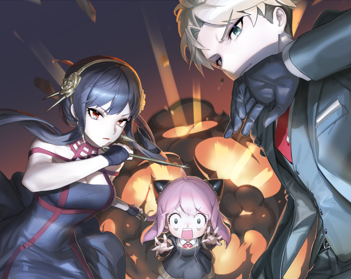 Yor, Loid, and Anya Forger from Spy X Family