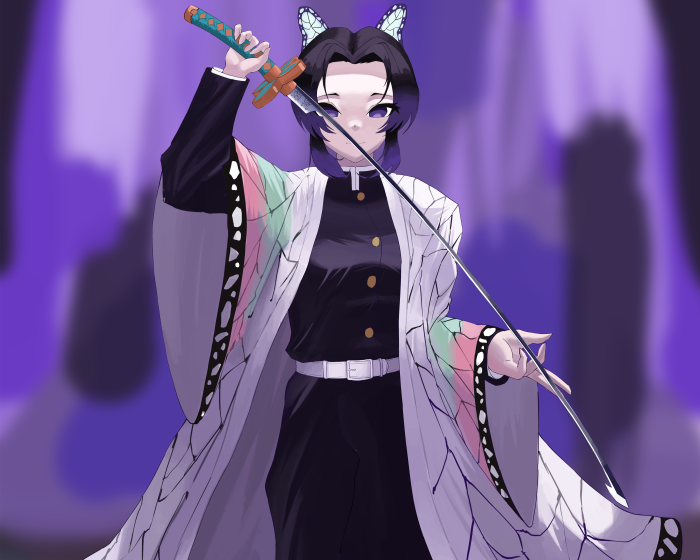 Shinobu Kochou from Demon Slayer: Kimetsu No Yaiba 4K