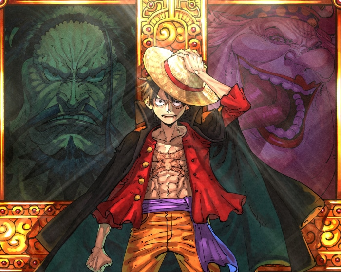 Monkey D. Luffy from One Piece with Kaido and Big Mom