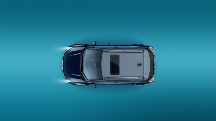Tata Nexon car from top view