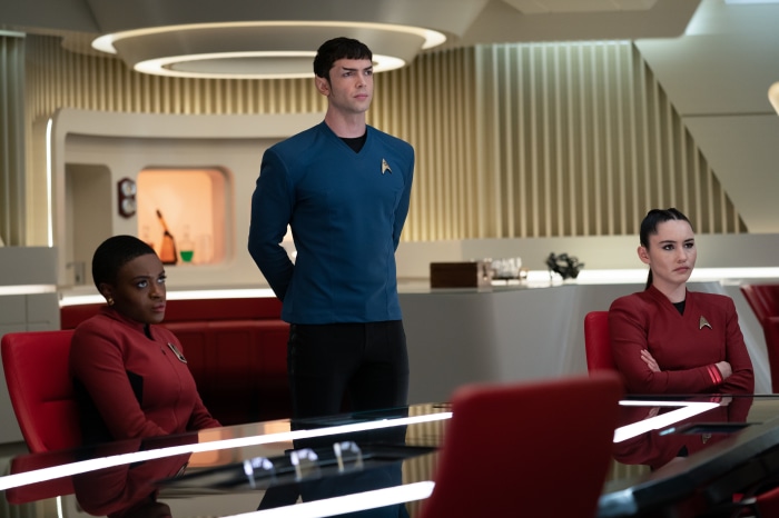 Spock and crew in Star Trek: Strange New Worlds