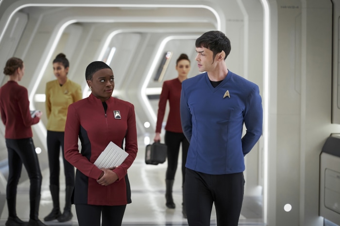 Spock and Nyota Uhura from Star Trek: Strange New Worlds