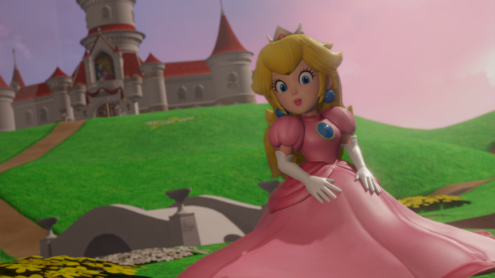 Princess Peach from Super Mario Bros. 4K Scene
