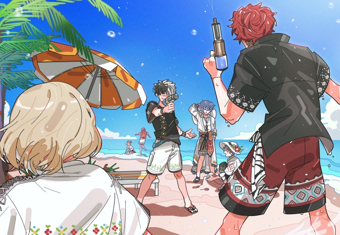 Promise Of Wizard characters on a beach