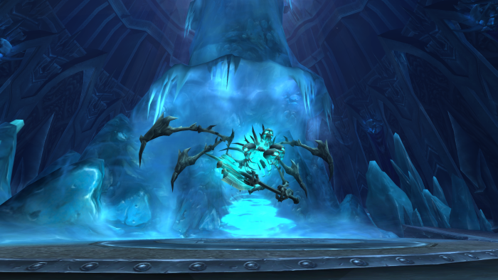 Undead Spider Creature in Frozen Cave from World of Warcraft