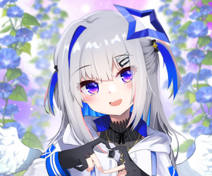 Amane Kanata from Hololive making a heart shape