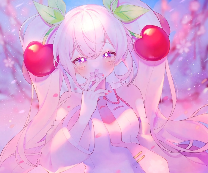 Hatsune Miku with Cherry Blossom Hair