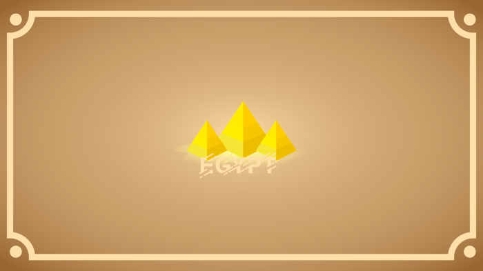 Three golden pyramids in Egypt