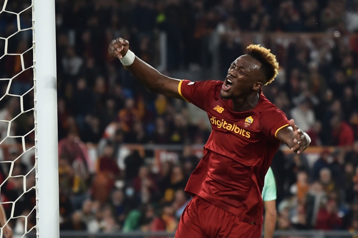 Tammy Abraham of A.S. Roma celebrating
