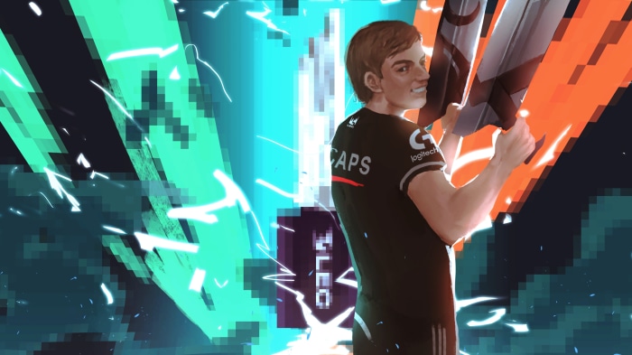 Caps from G2 Esports holding a trophy