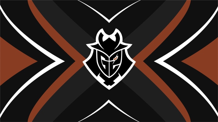 G2 Esports logo with abstract background