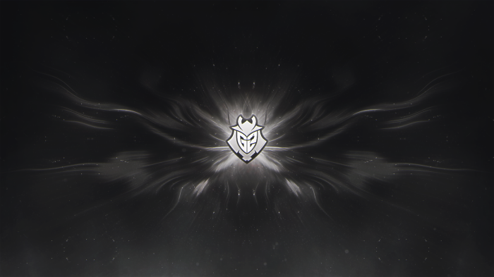 G2 Esports logo with abstract background