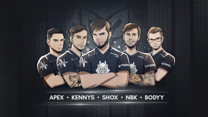 G2 Esports Team - Apex, Kennys, Shox, Nbk, Bodyy
