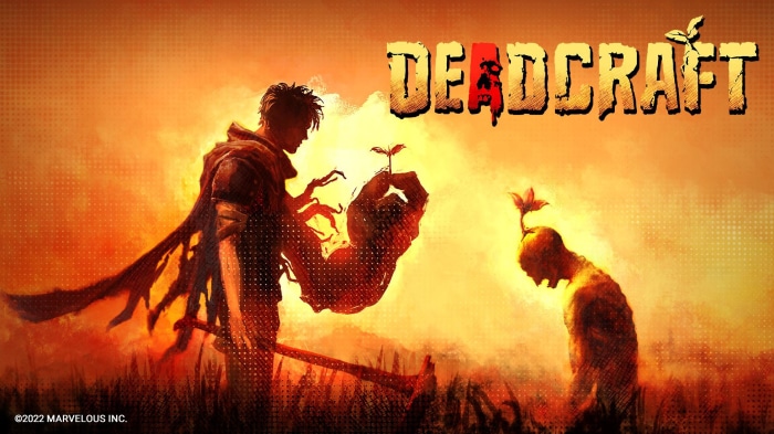 Deadcraft game title with characters and plants