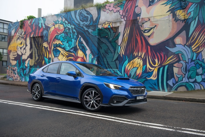 Blue Subaru WRX AWD 4K