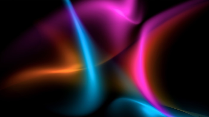 Abstract Colorful Light Streaks