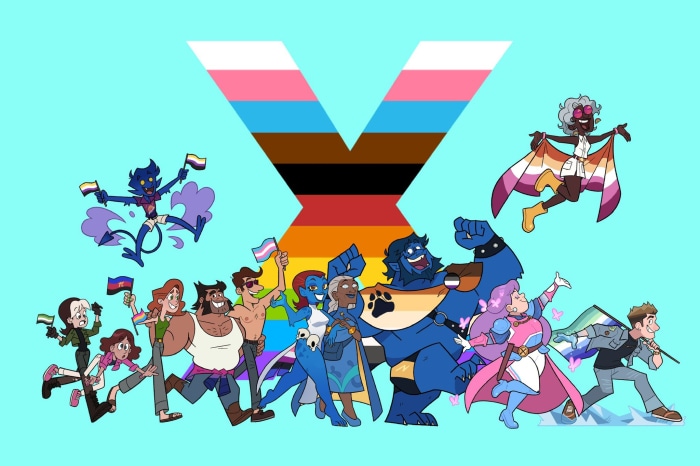 X-Men characters with pride flags