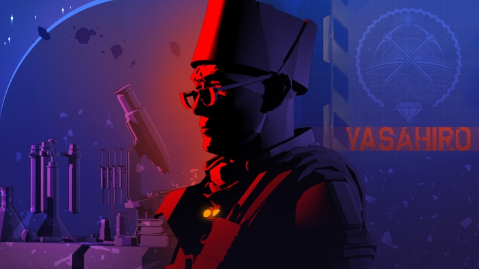 Yasahiro in a laboratory with scientific equipment