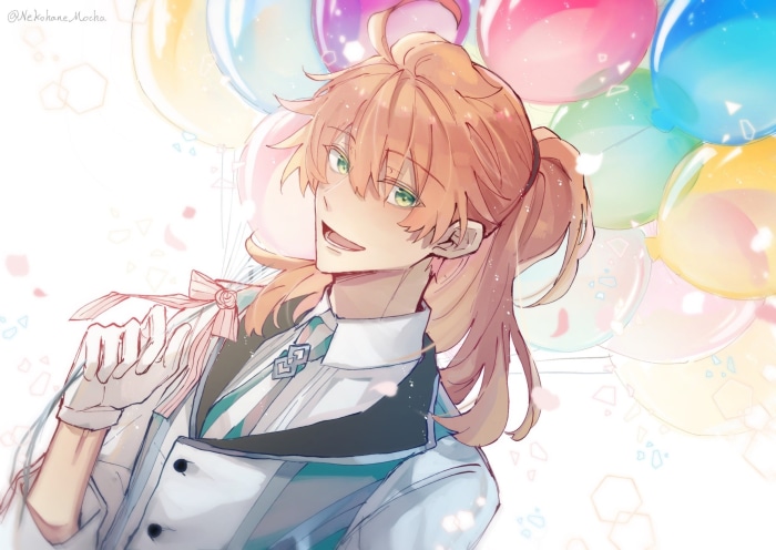 Romani Archaman from Fate/Grand Order with balloons