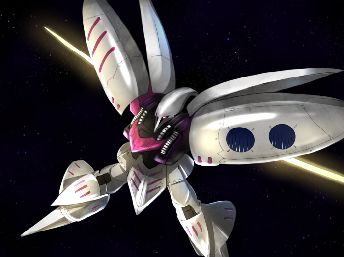 AMX-004 Qubeley mecha in space