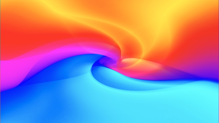 Abstract Swirl of Orange, Red, Pink, and Blue Colors
