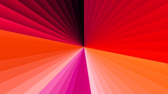 Abstract gradient radial burst of red and orange colors