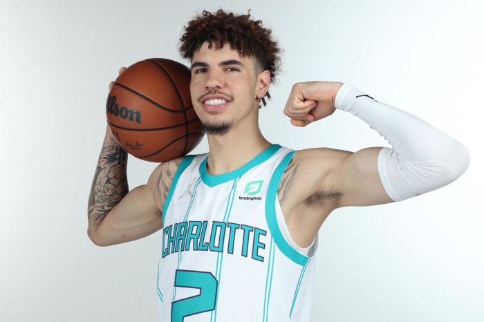 LaMelo Ball in Charlotte Hornets Jersey