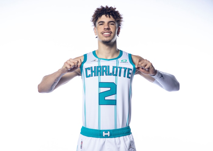 LaMelo Ball in Charlotte Hornets Jersey