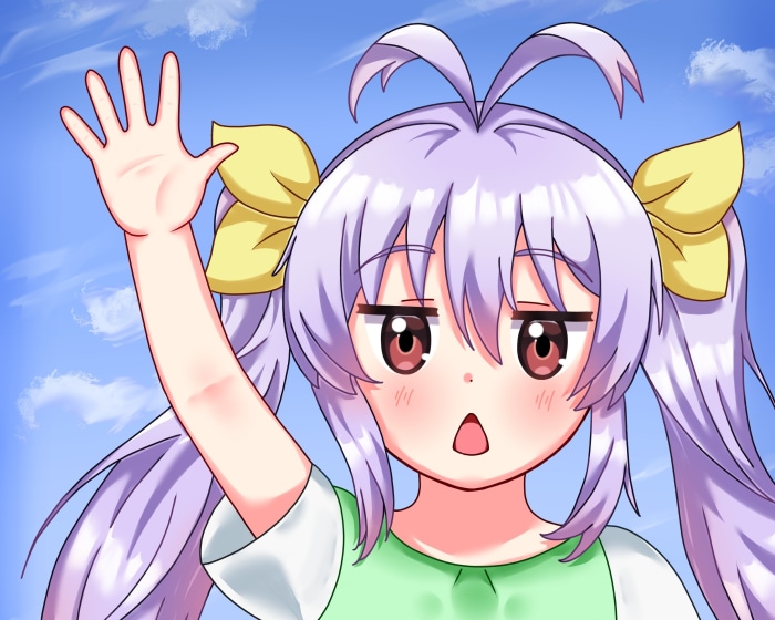 Renge Miyauchi from Non Non Biyori waving