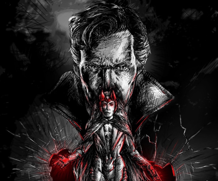 Scarlet Witch and Doctor Strange from Doctor Strange in the Multiverse of Madness