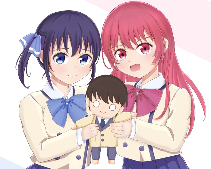 Nagisa Minase and Saki Saki from Kanojo Mo Kanojo
