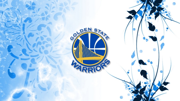 Golden State Warriors Logo with Floral Design