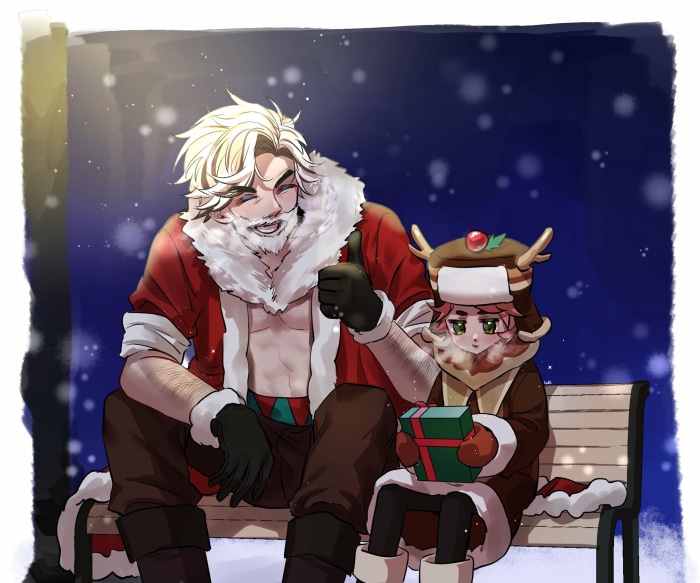Santa Tiramisu Cookie and Eggnog Cookie from Cookie Run