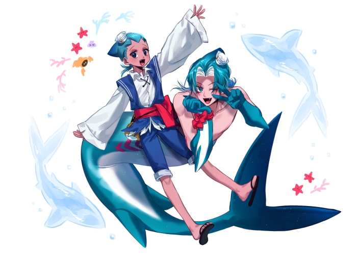 Sorbet Shark Cookie from COOKIE RUN: KINGDOM