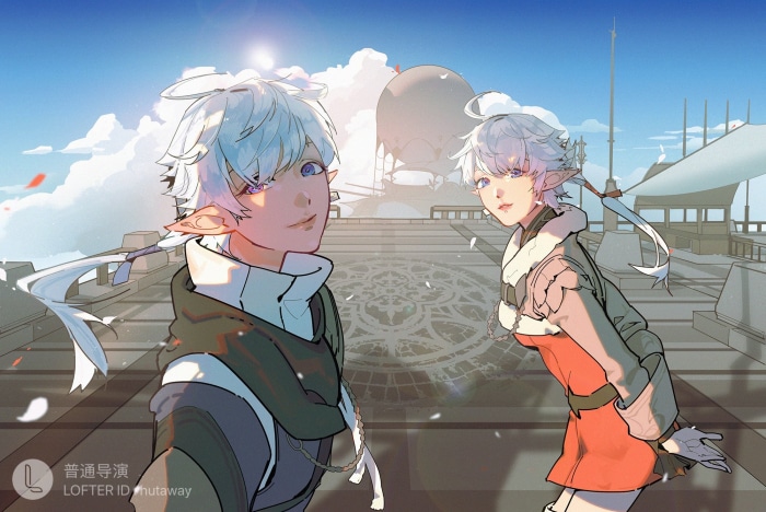 Alisaie and Alphinaud Leveilleur from Final Fantasy XIV