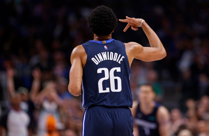 Spencer Dinwiddie of the Dallas Mavericks