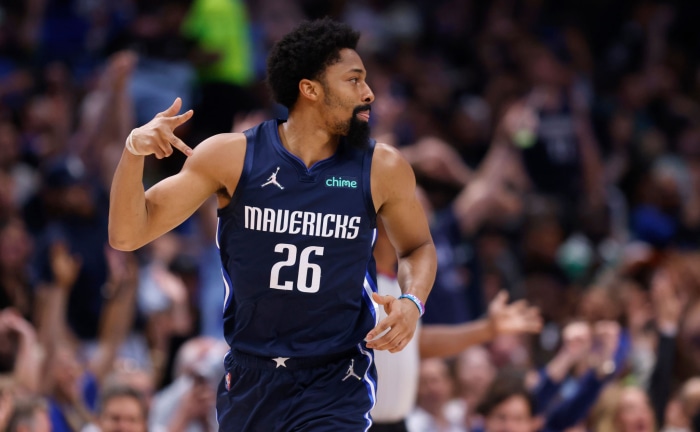 Spencer Dinwiddie of the Dallas Mavericks